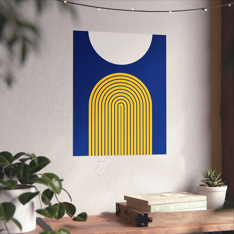 Thumbnail: Modern Geometric 09 Matte Poster - Los Angeles Rams - Away