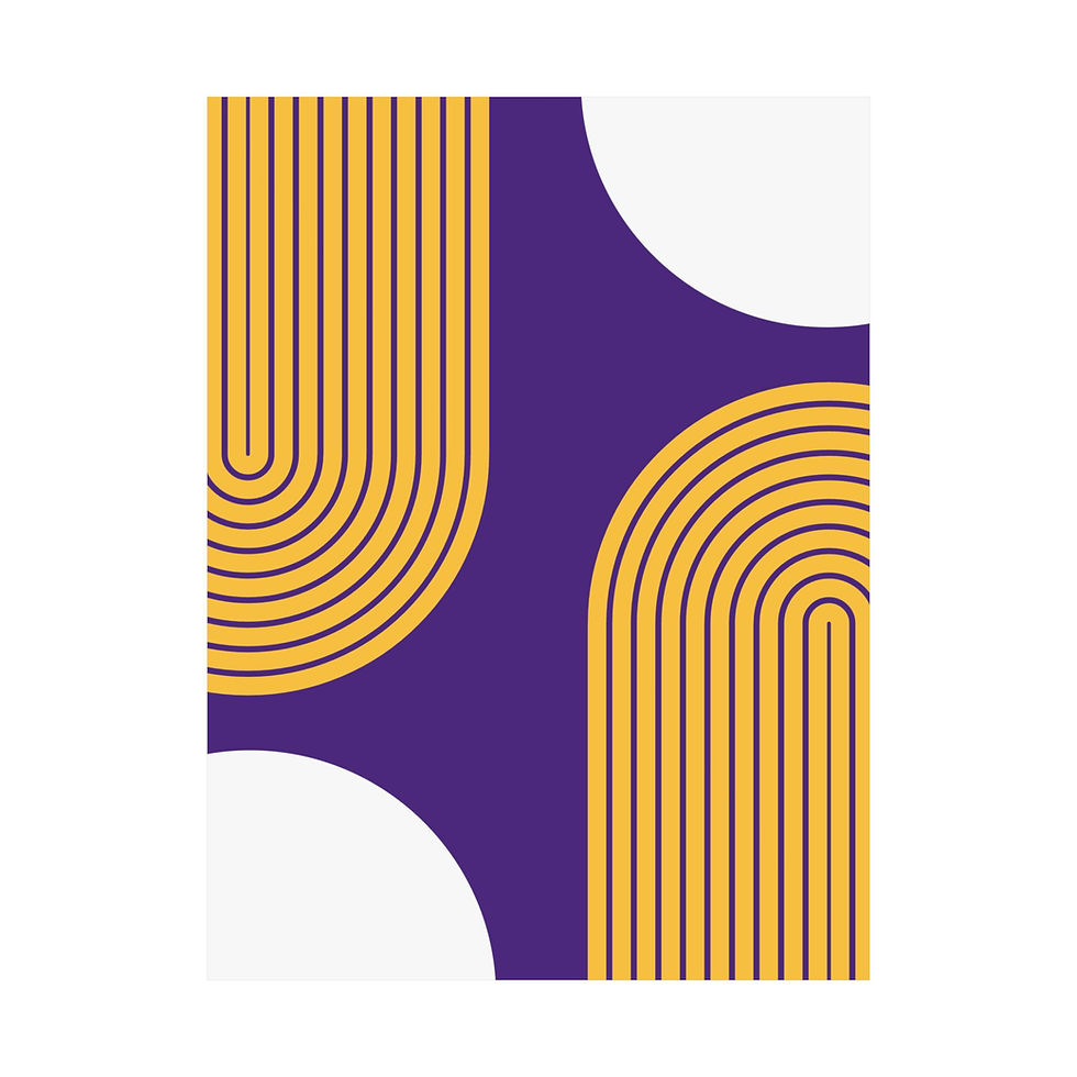 Thumbnail: Modern Geometric 10 Matte Poster - Minnesota Vikings - Away
