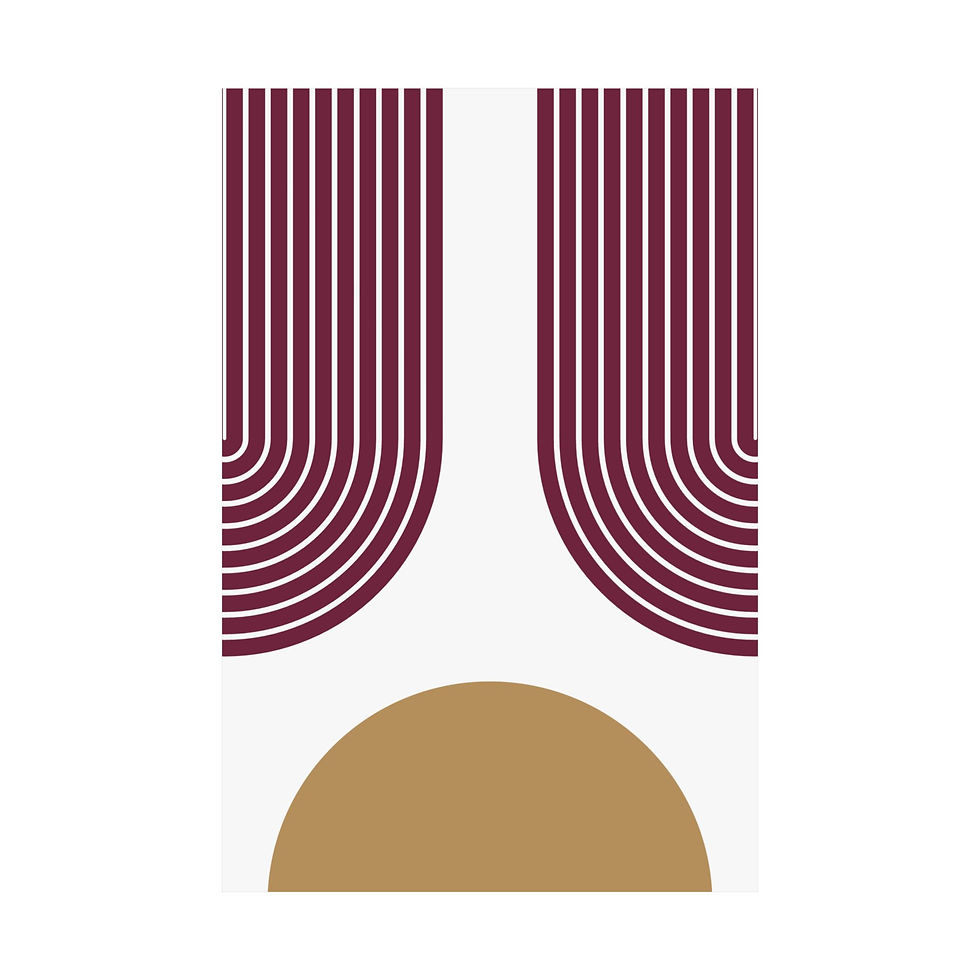 Thumbnail: Modern Geometric 11 Matte Poster - Cleveland Cavilers - Home