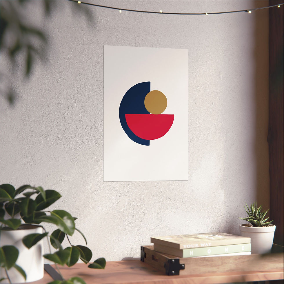 Thumbnail: Geometric 31 Matte Poster - Minnesota Twins - Home