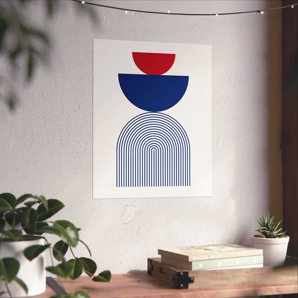 Thumbnail: Geometric 24 Matte Poster - Buffalo Bills - Home