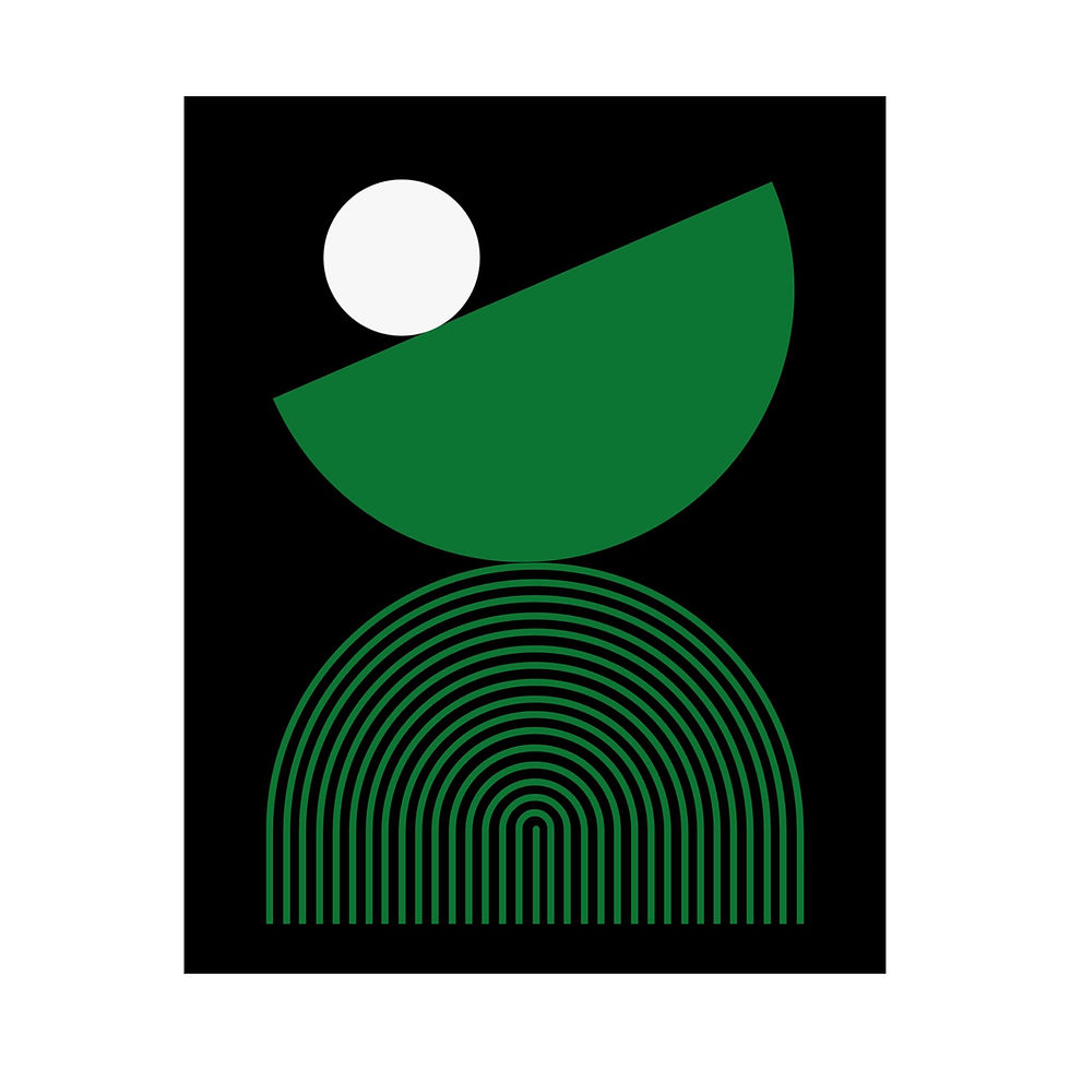 Thumbnail: Modern Geometric 26 Matte Poster - Boston Celtics - Alt