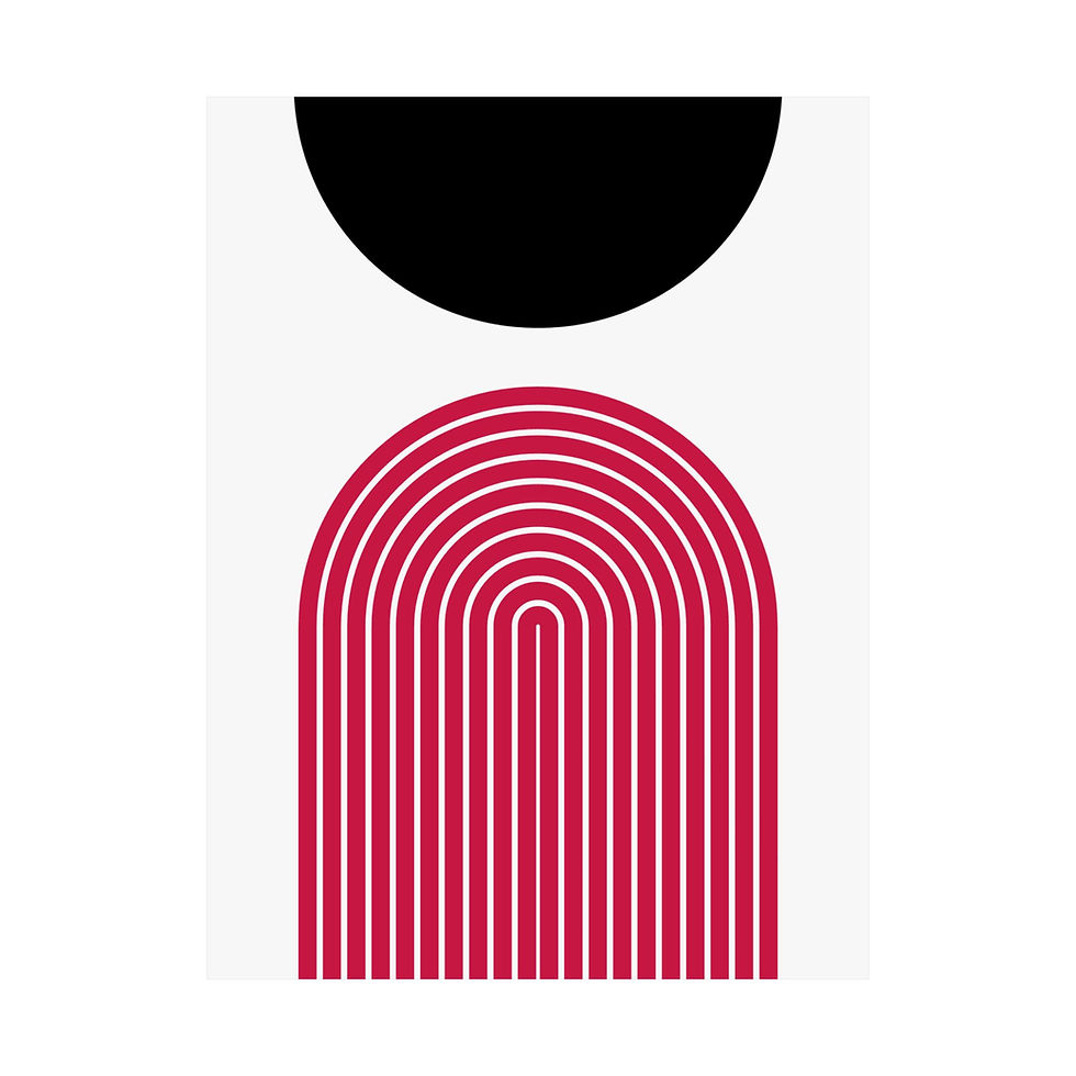Thumbnail: Geometric 09 Matte Poster -Toronto Raptors - Home