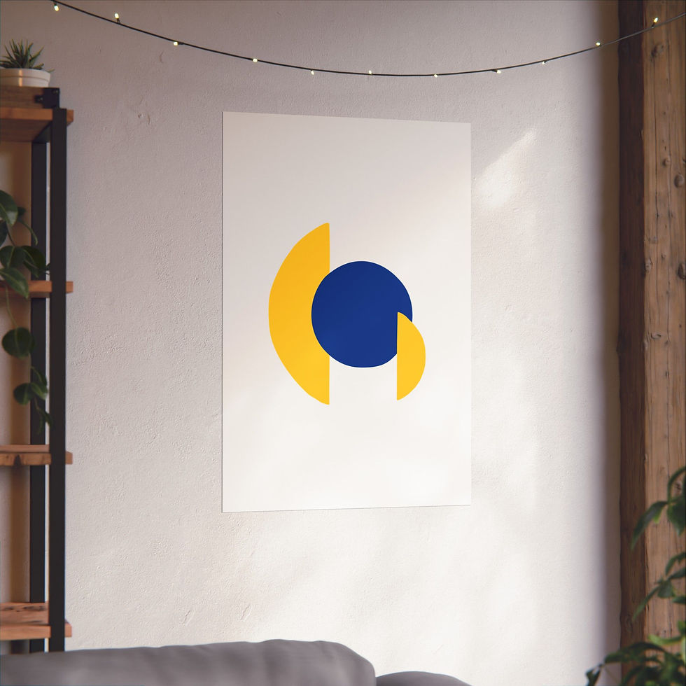 Thumbnail: Modern Geometric 30 Matte Poster - Los Angeles Rams - Home