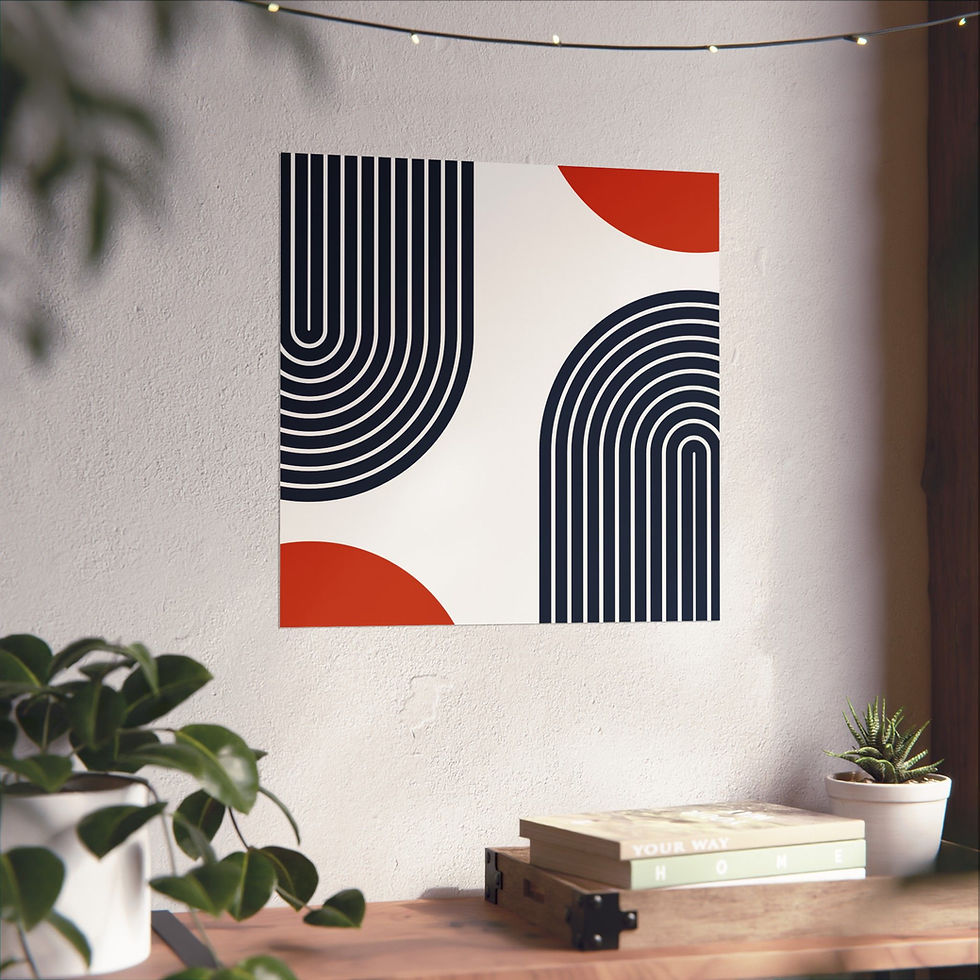 Thumbnail: Geometric 10 Matte Poster - Chicago Bears - Home