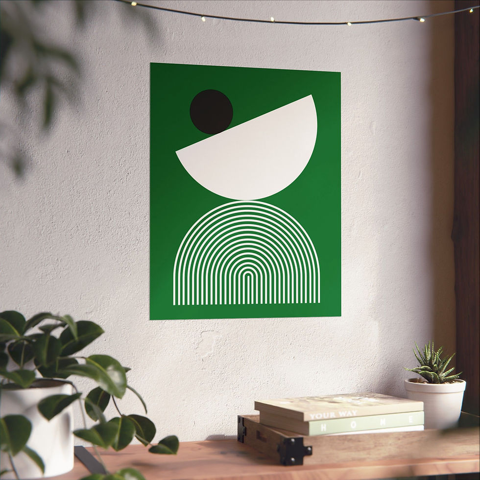 Thumbnail: Modern Geometric 26 Matte Poster - Boston Celtics - Away