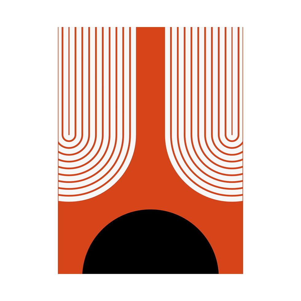 Thumbnail: Modern Geometric 11 Matte Poster - Baltimore Orioles - Alt