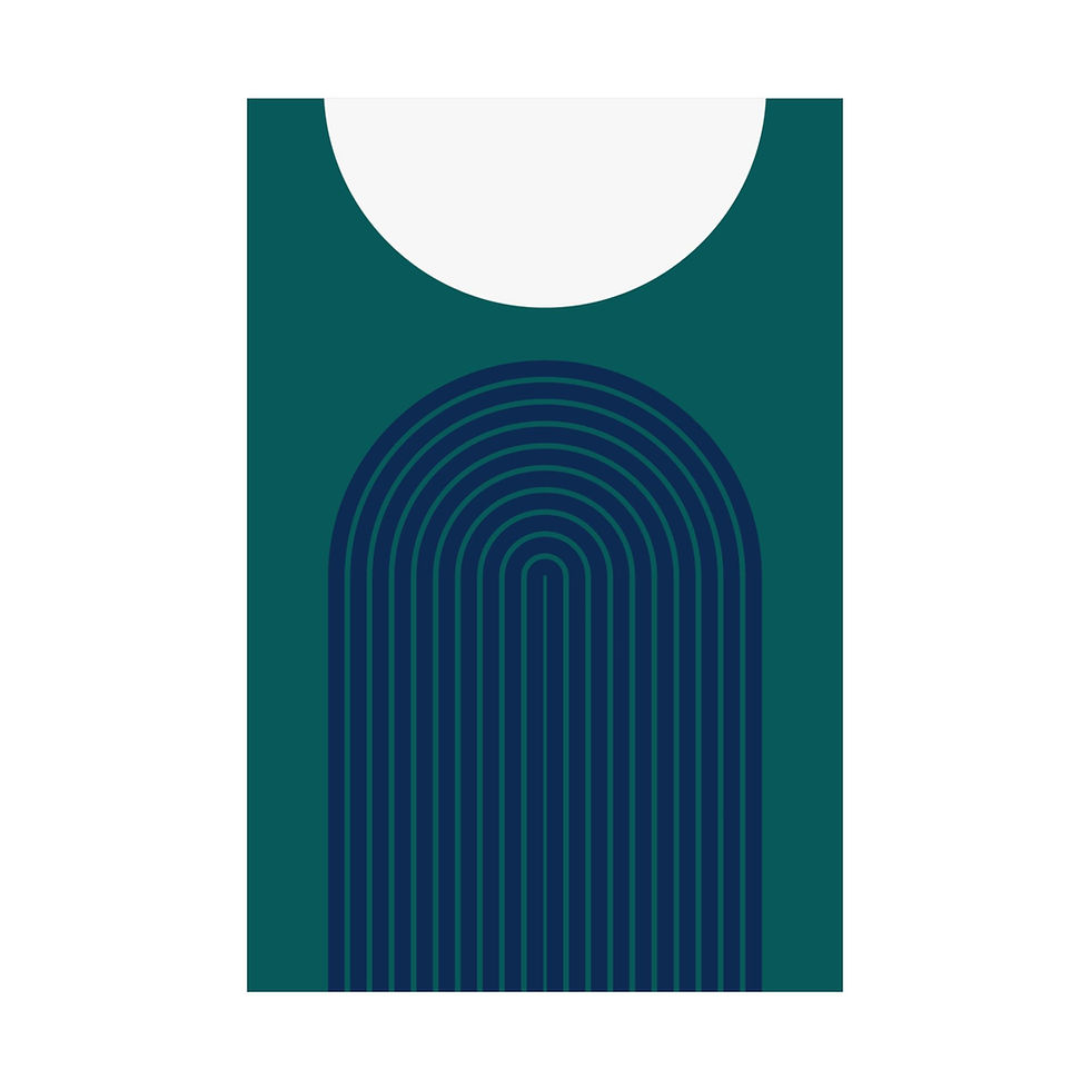 Thumbnail: Modern Geometric 09 Matte Poster - Seattle Mariners - Alt