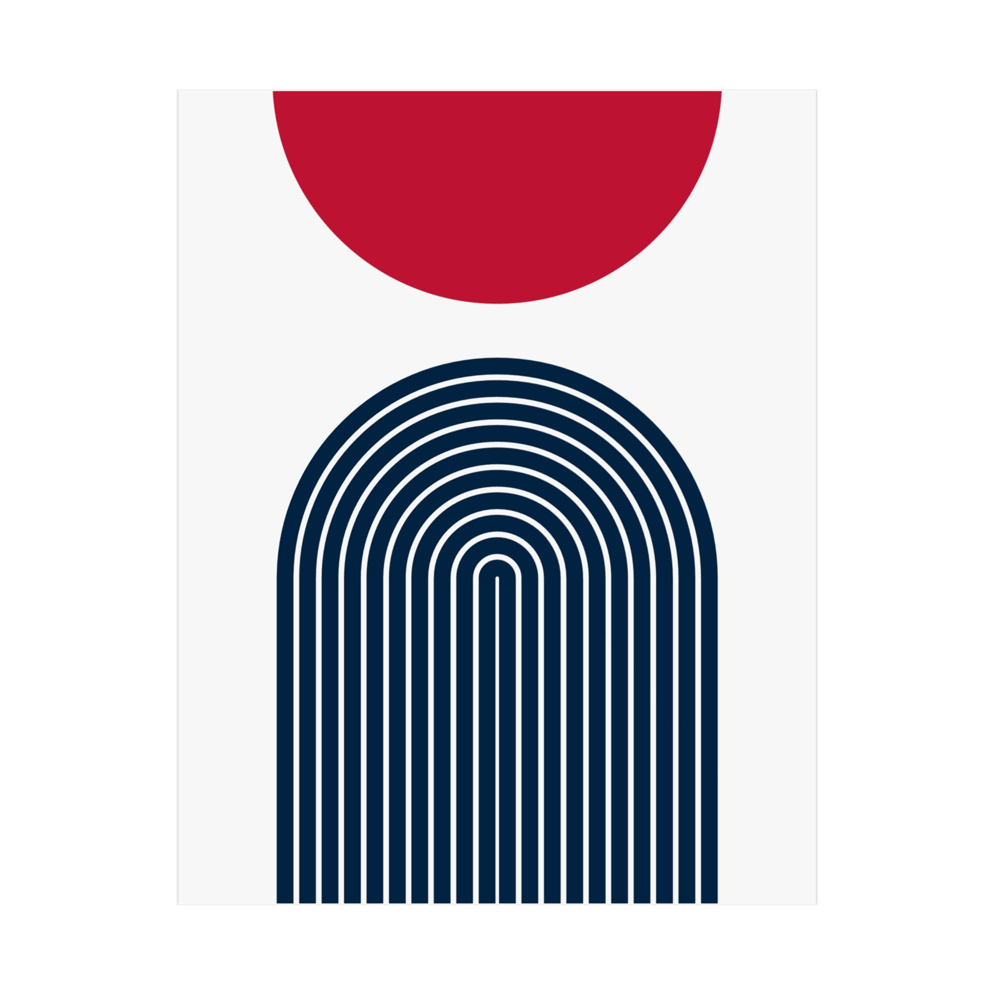 Modern Geometric 09 Matte Poster - New England Patriots - Home