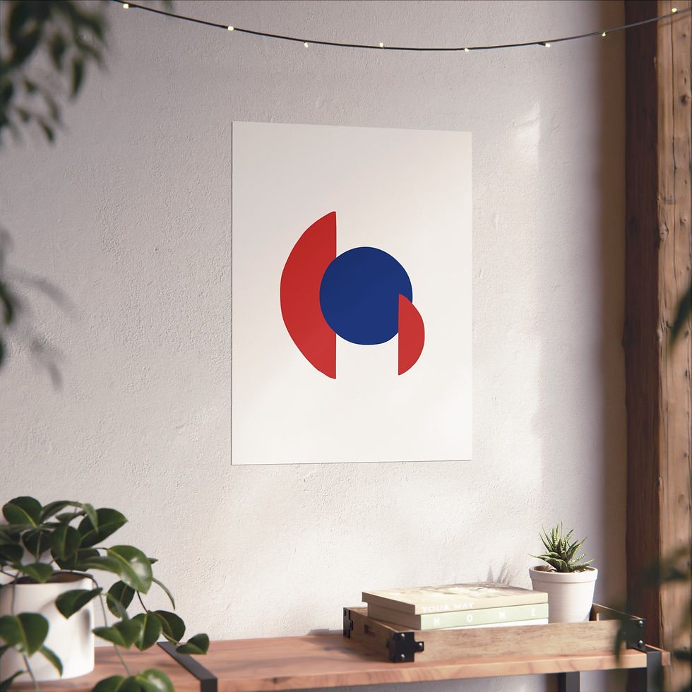 Thumbnail: Modern Geometric 30 Matte Poster - Chicago Cubs - Home