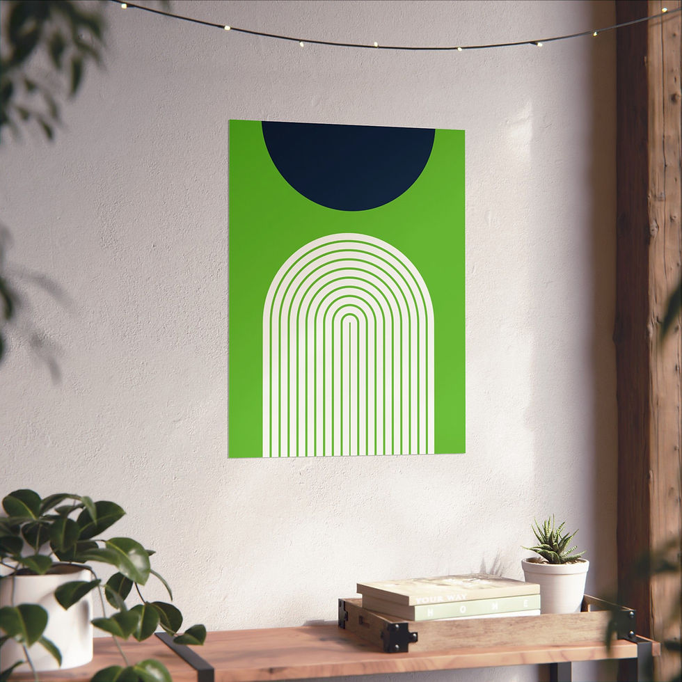 Thumbnail: Modern Geometric - 09 - Matte Poster - Seattle Seahawks - Alt