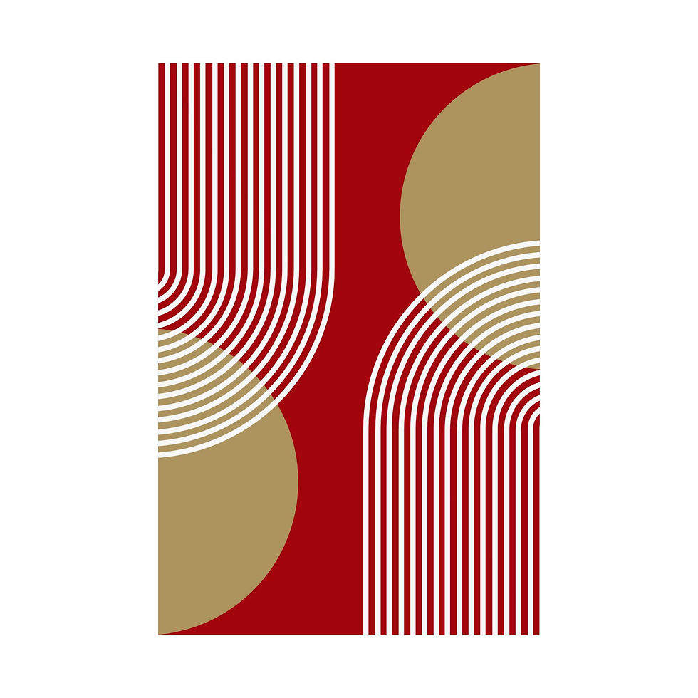 Thumbnail: Modern Geometric - 25 - Matte Poster - San Francisco 49ers - Away