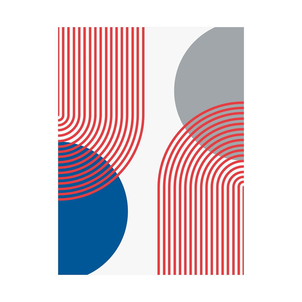 Thumbnail: Modern Geometric 25 Matte Poster - Los Angeles Dodgers - Home