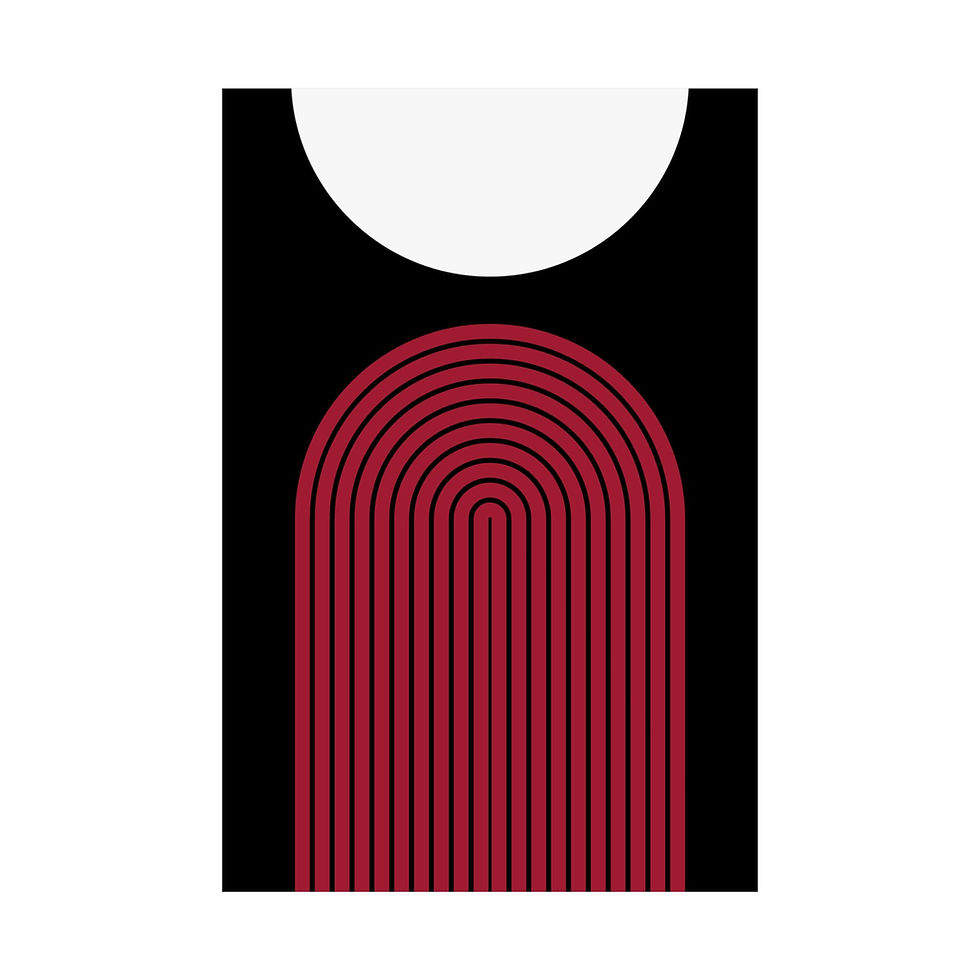 Thumbnail: Geometric 09 Matte Poster - Atlanta Falcons - Away