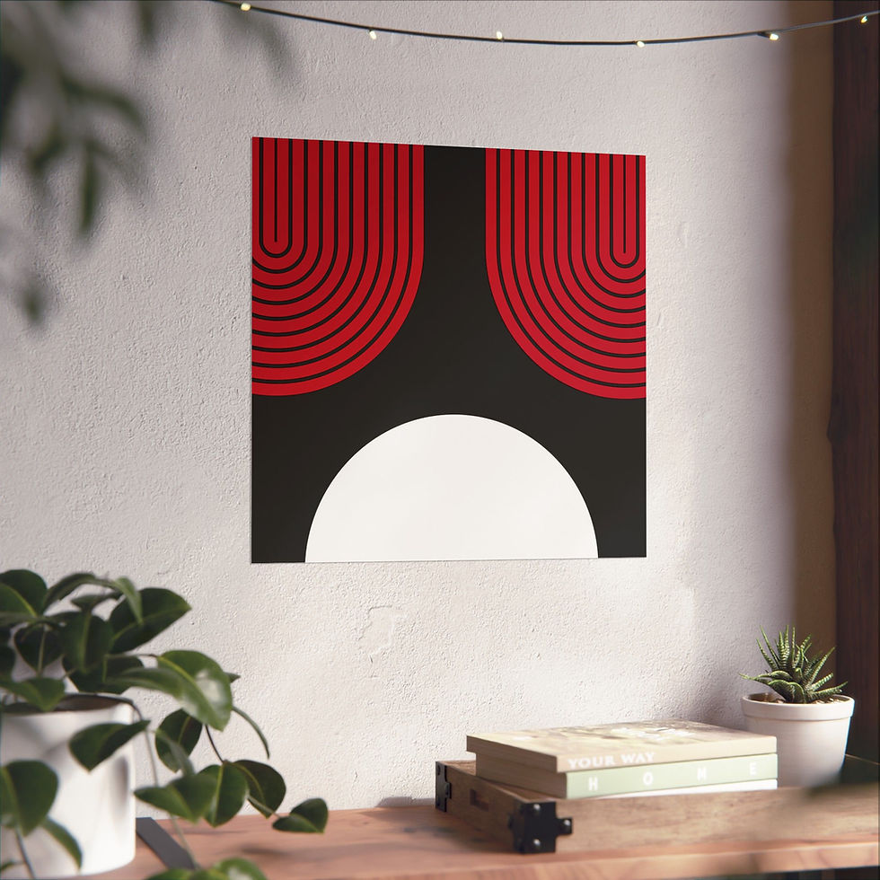 Thumbnail: Modern Geometric 11 Matte Poster - Atlanta Hawks - Alt