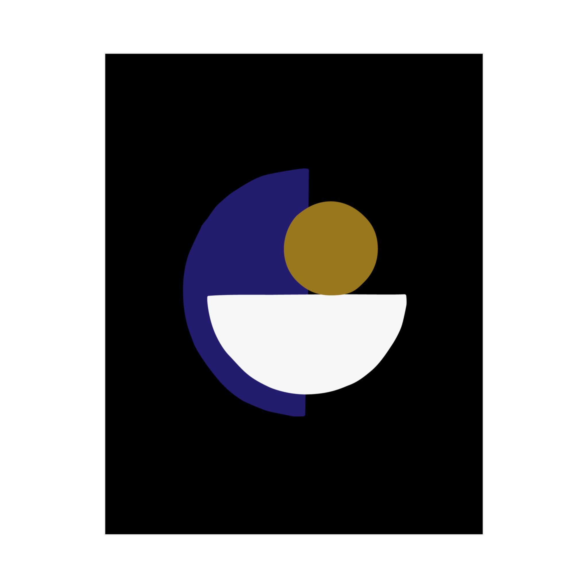 Modern Geometric 31 Matte Poster - Baltimore Ravens - Alt