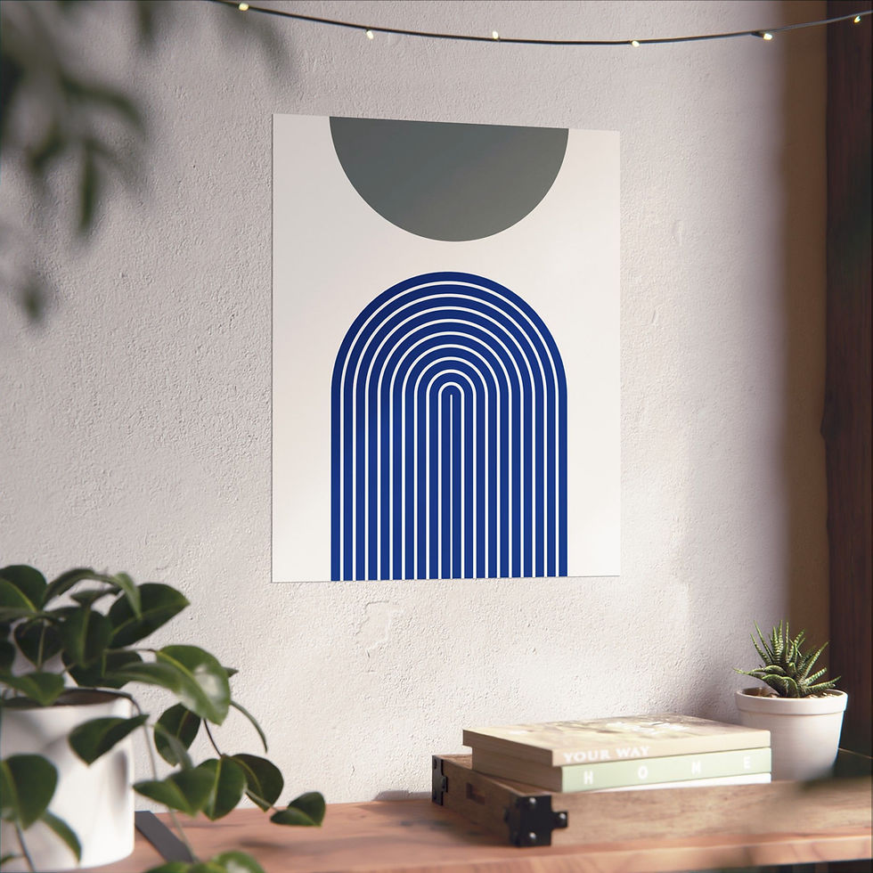 Thumbnail: Modern Geometric 09 Matte Poster - Dallas Cowboys - Home