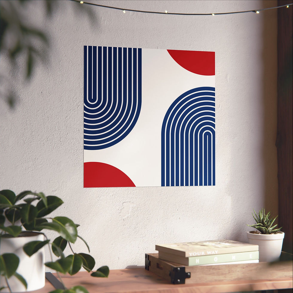 Thumbnail: Geometric 10 Matte Poster - Texas Rangers - Home