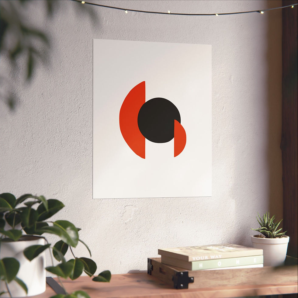 Thumbnail: Modern Geometric 30 Matte Poster - Baltimore Orioles - Home