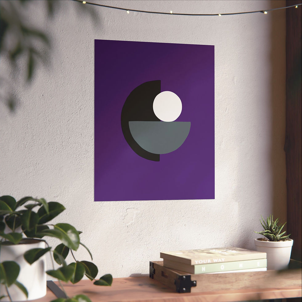 Thumbnail: Geometric 31 Matte Poster - Sacramento Kings - Alt