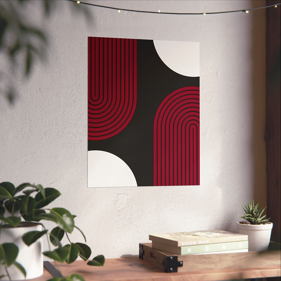 Thumbnail: Geometric 10 Matte Poster - Miami Heat - Away