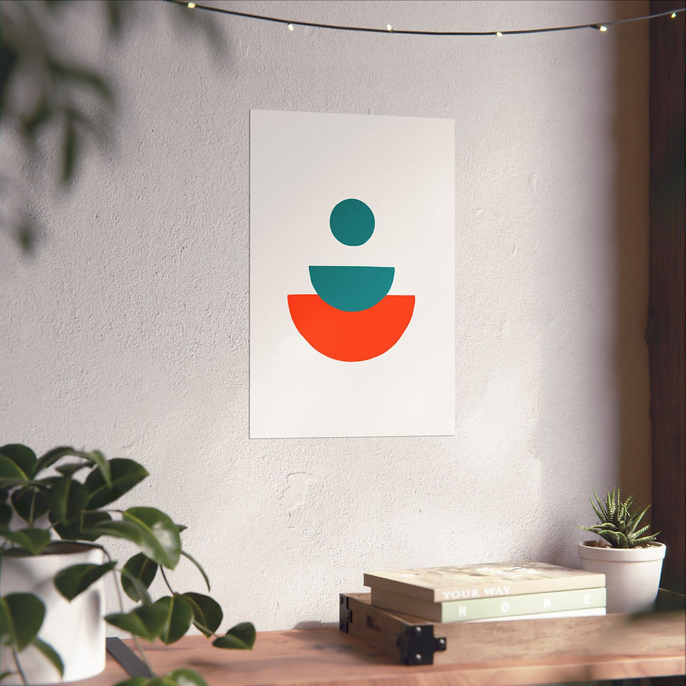 Thumbnail: Modern Geometric 28 Matte Poster - Miami Dolphins - Home