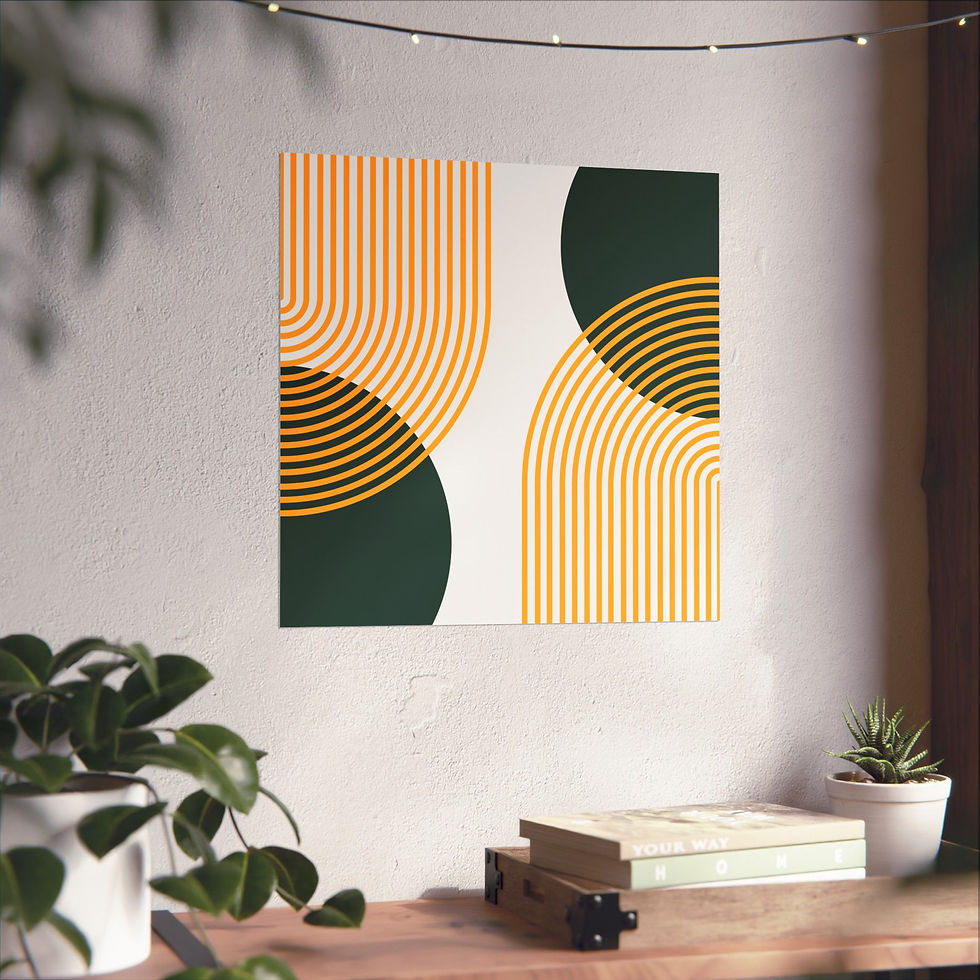 Thumbnail: Modern Geometric 25 Matte Poster - Green Bay Packers - Home