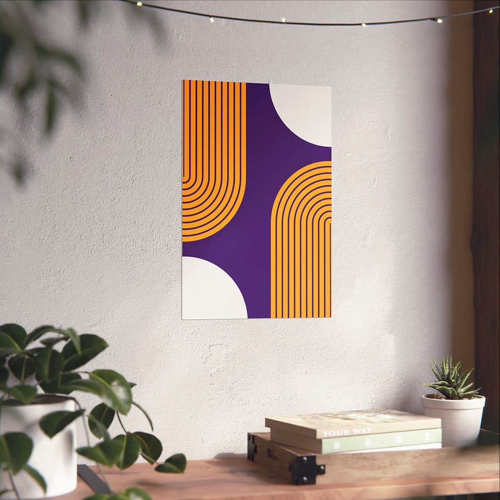 Thumbnail: Modern Geometric 10 Matte Poster - Los Angeles Lakers - Alt