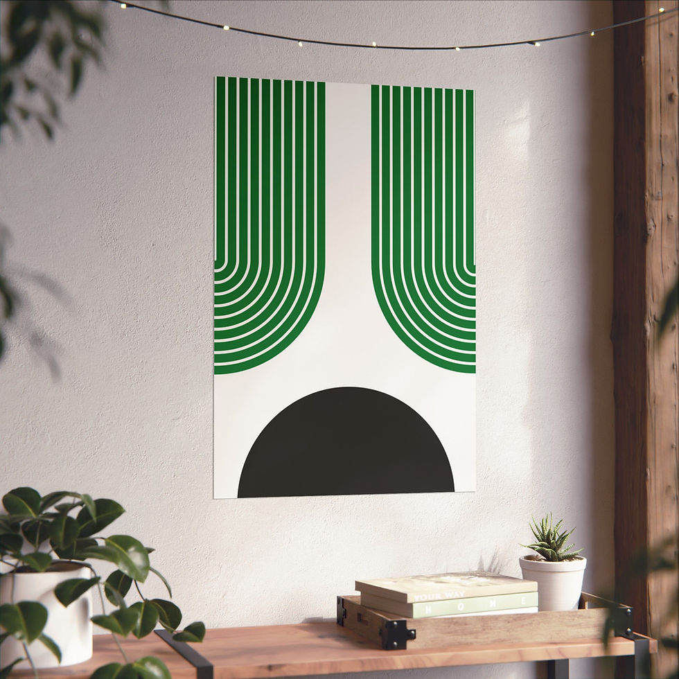 Thumbnail: Modern Geometric 11 Matte Poster - Boston Celtics - Home
