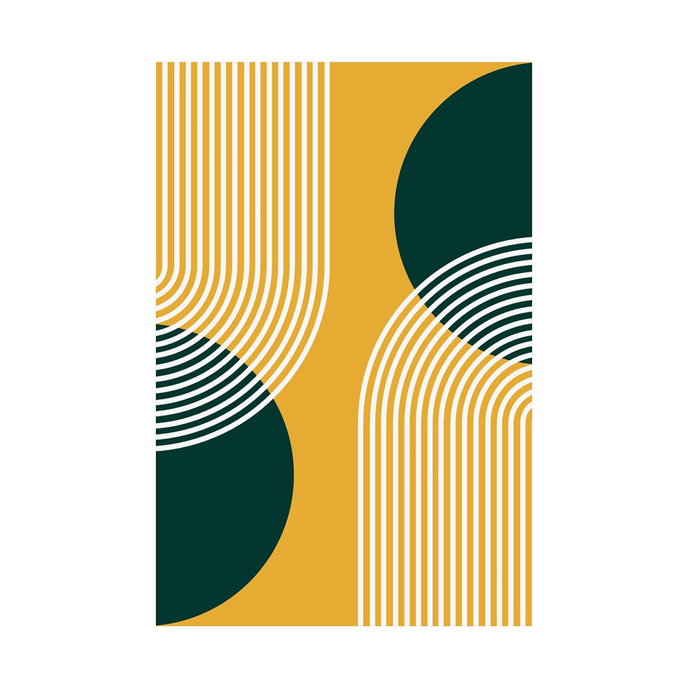 Thumbnail: Modern Geometric 25 Matte Poster - Oakland A's - Alt