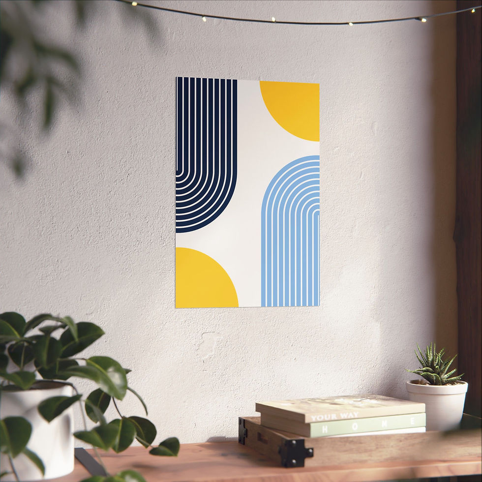 Thumbnail: Geometric 10 Matte Poster - Tampa Bay Rays - Home