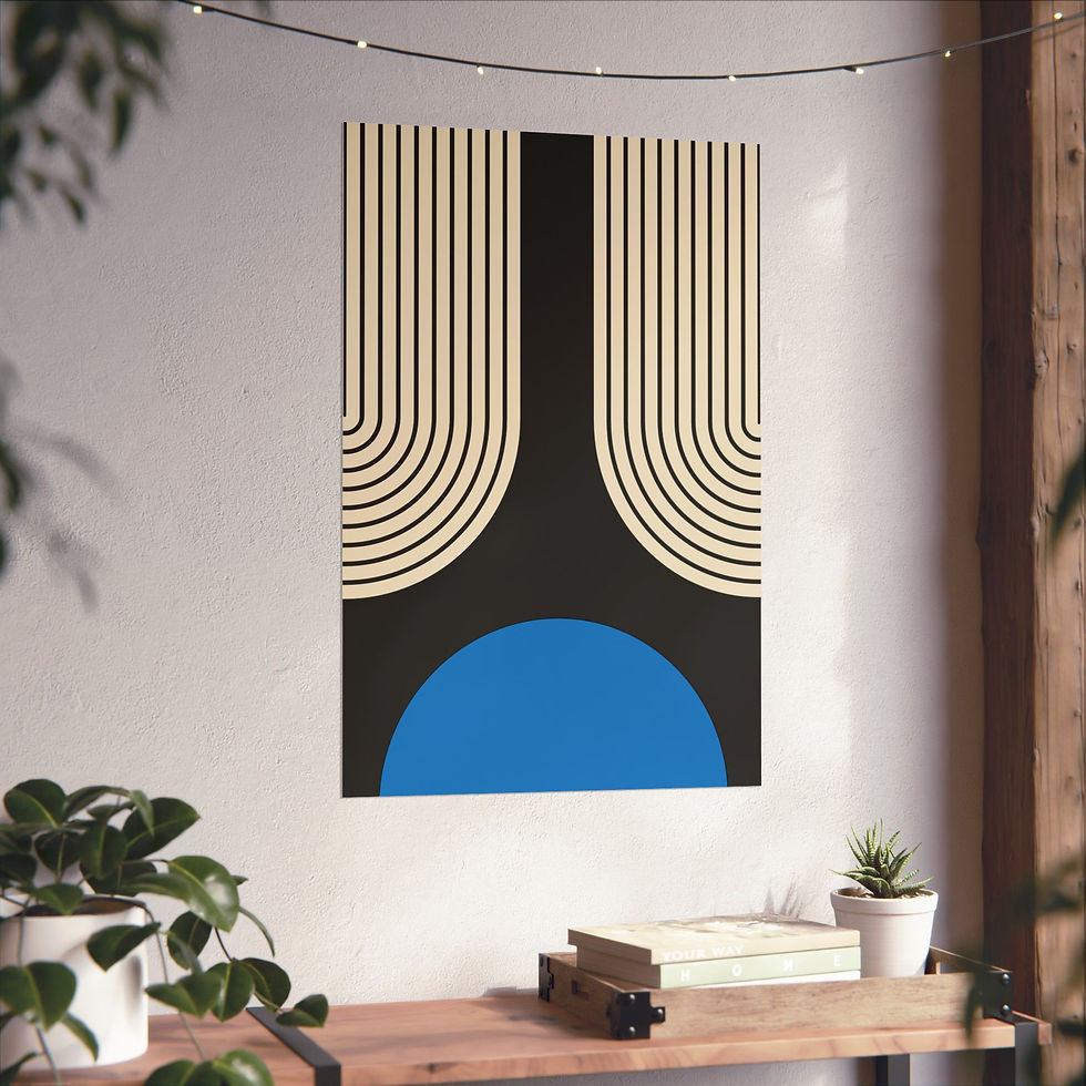 Thumbnail: Modern Geometric 11 Matte Poster - Milwaukee Bucks - Alt