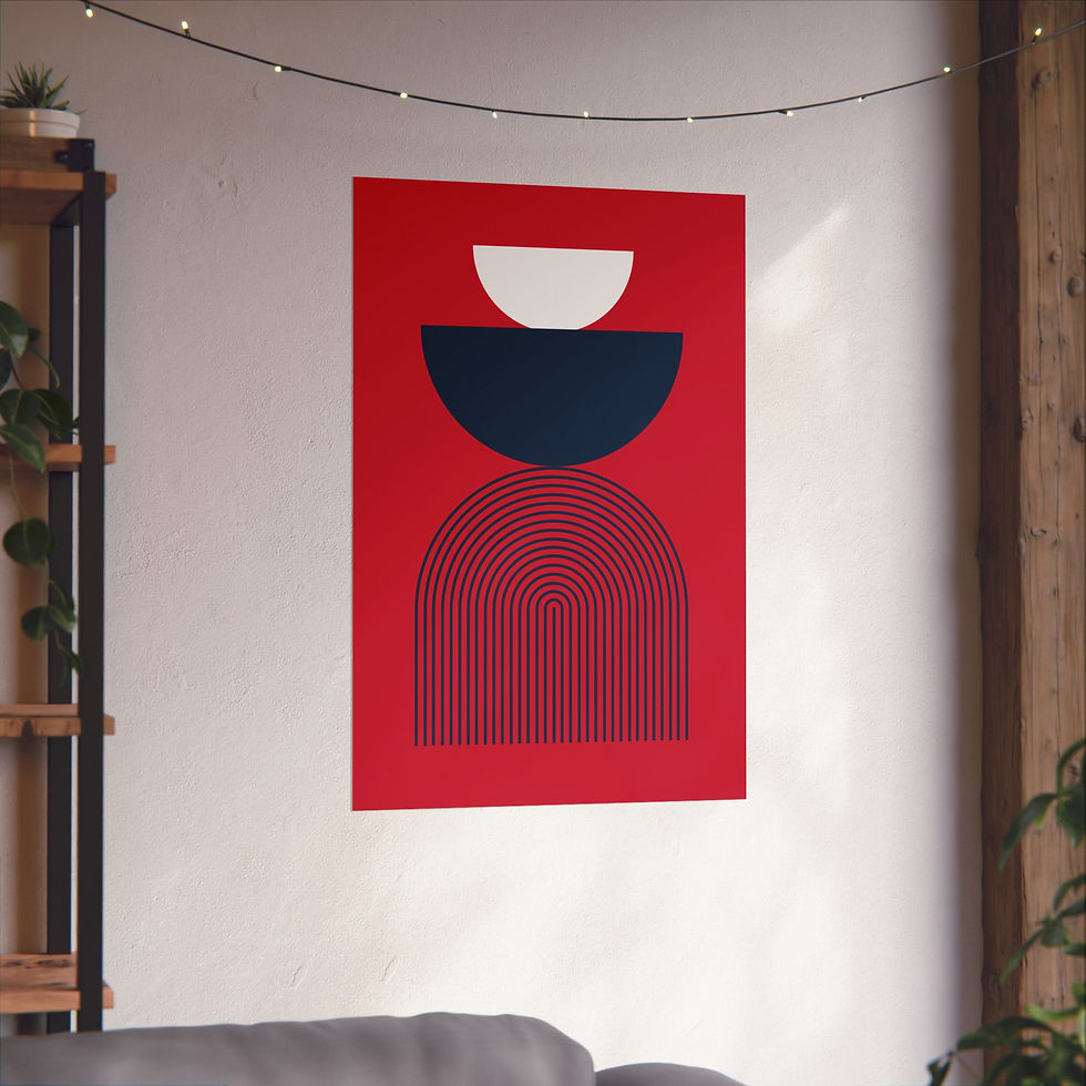 Thumbnail: Geometric 24 Matte Poster - New Orleans Pelicans - Alt