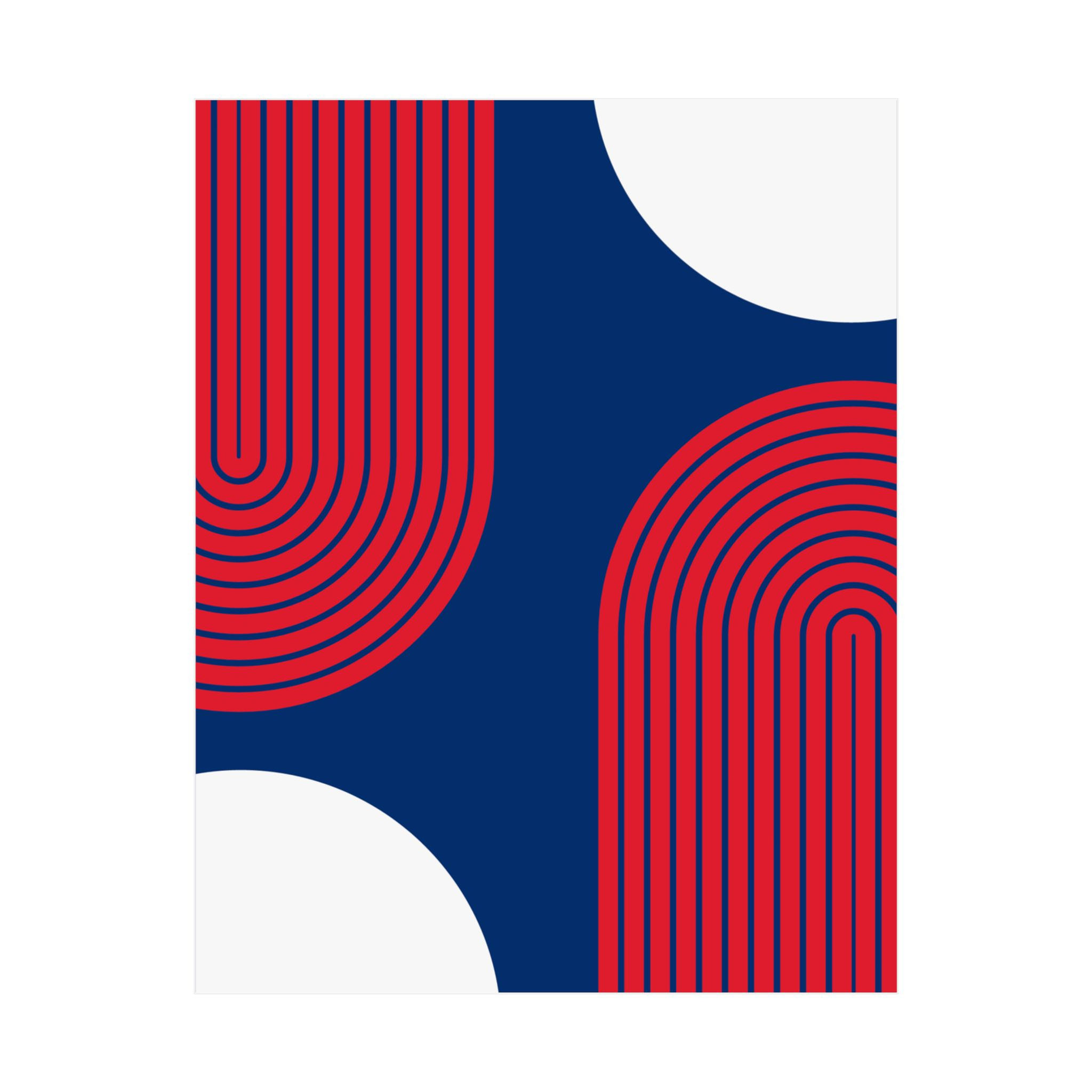 Modern Geometric 10 Matte Poster - Philadelphia Phillies - Alt