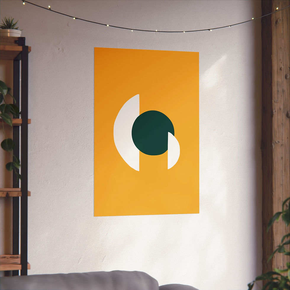 Thumbnail: Modern Geometric 30 Matte Poster - Oakland A's - Alt