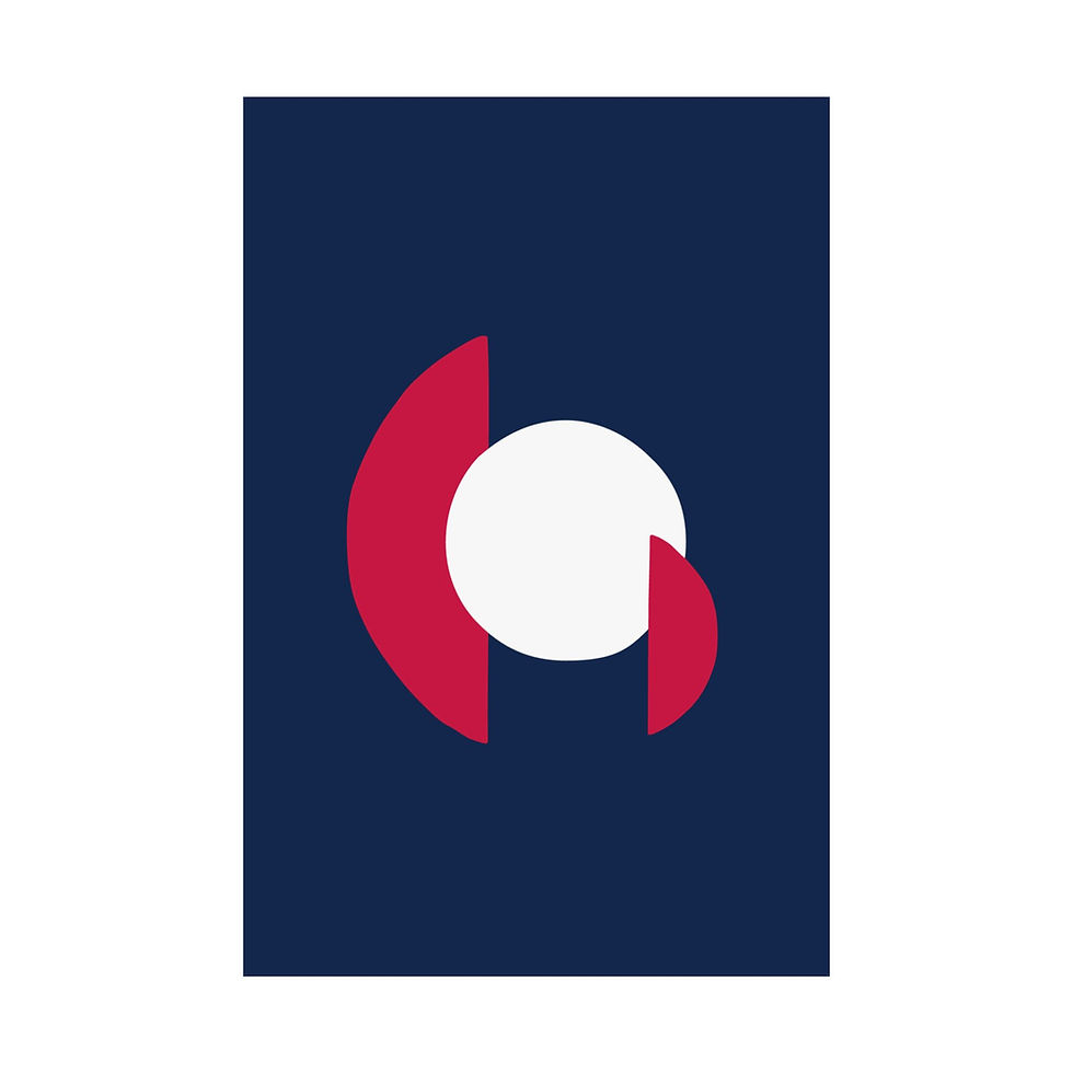 Thumbnail: Modern Geometric 30 Matte Poster - Atlanta Braves - Away