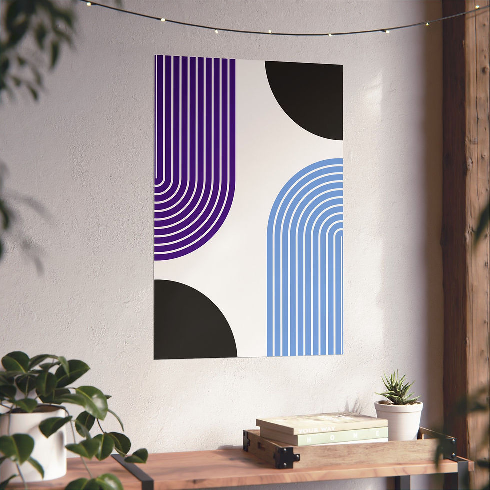 Thumbnail: Geometric 10 Matte Poster - Utah Jazz - Home