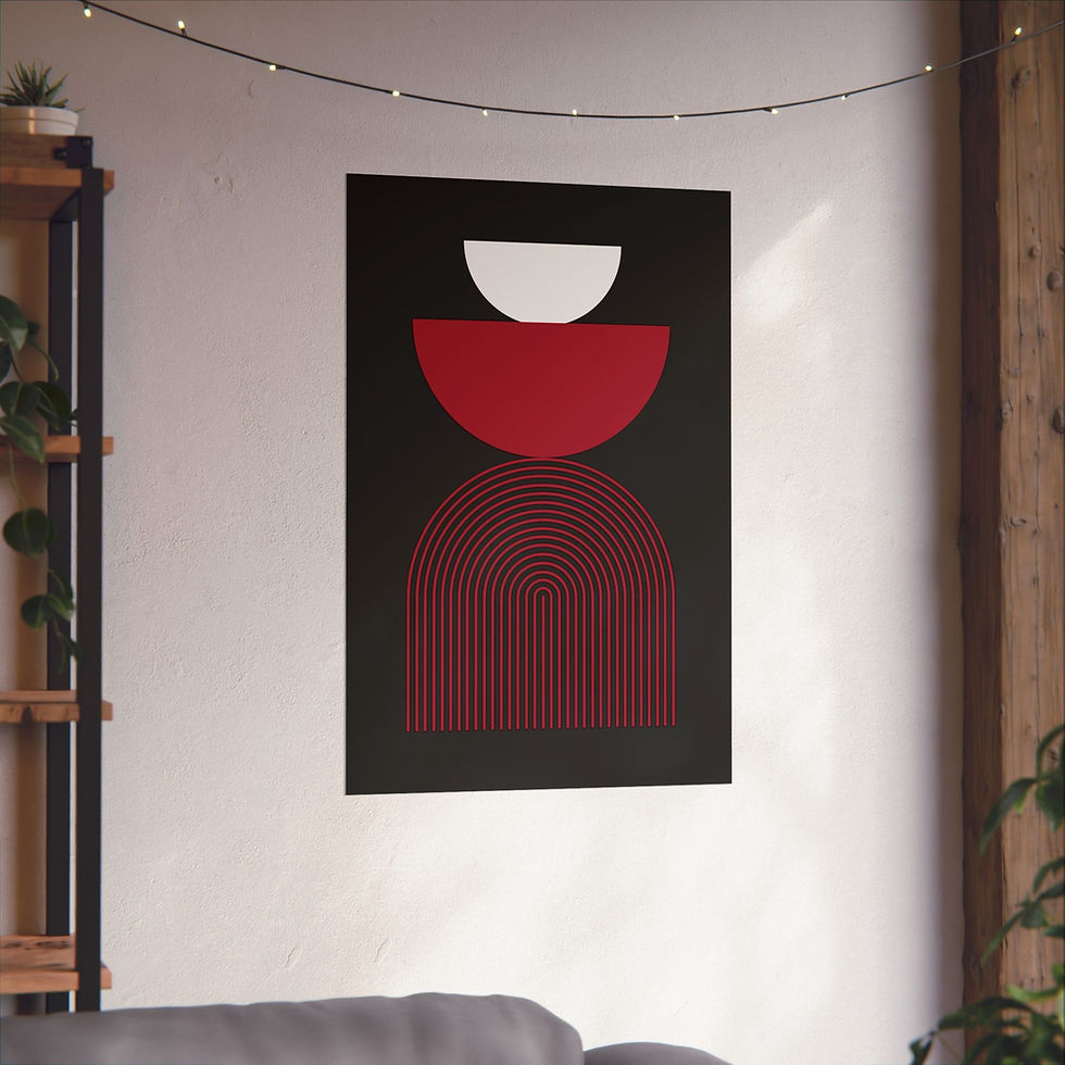 Thumbnail: Geometric 24 Matte Poster - Atlanta Falcons - Away
