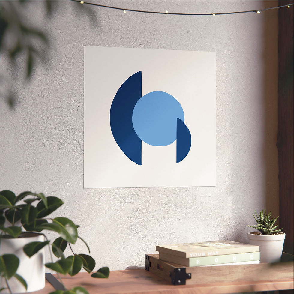 Thumbnail: Modern Geometric 30 Matte Poster - Kansas City Royals - Home
