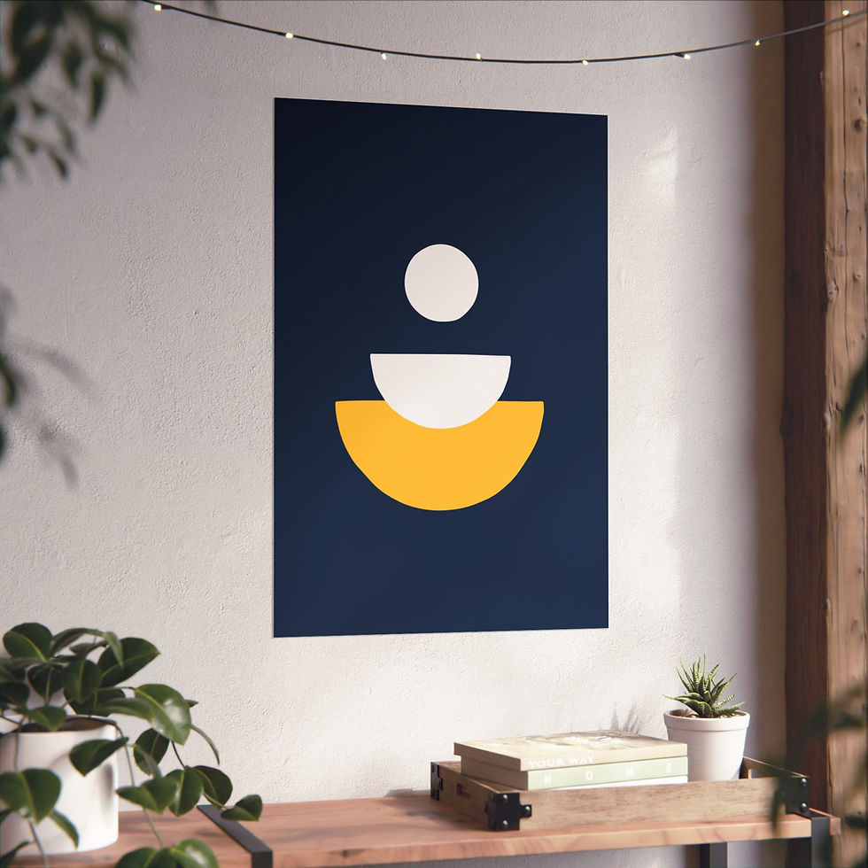 Thumbnail: Modern Geometric 28 Matte Poster - Denver Nuggets - Away