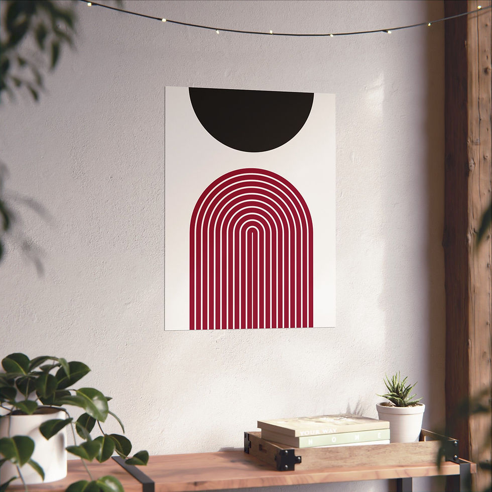 Thumbnail: Geometric 09 Matte Poster - Miami Heat - Home