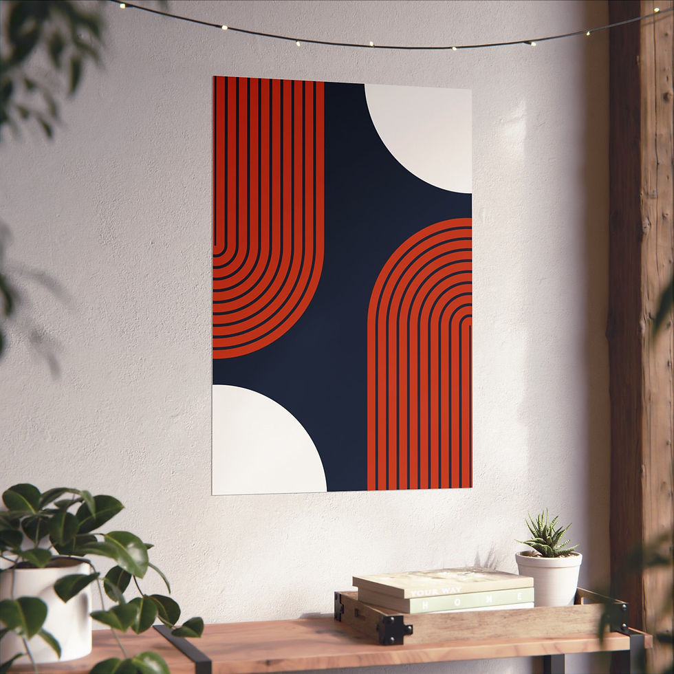 Thumbnail: Geometric 10 Matte Poster - Chicago Bears - Away