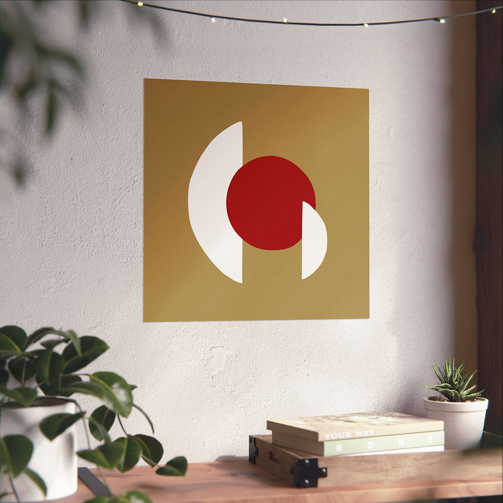 Thumbnail: Modern Geometric - 30 - Matte Poster - San Francisco 49ers - Alt