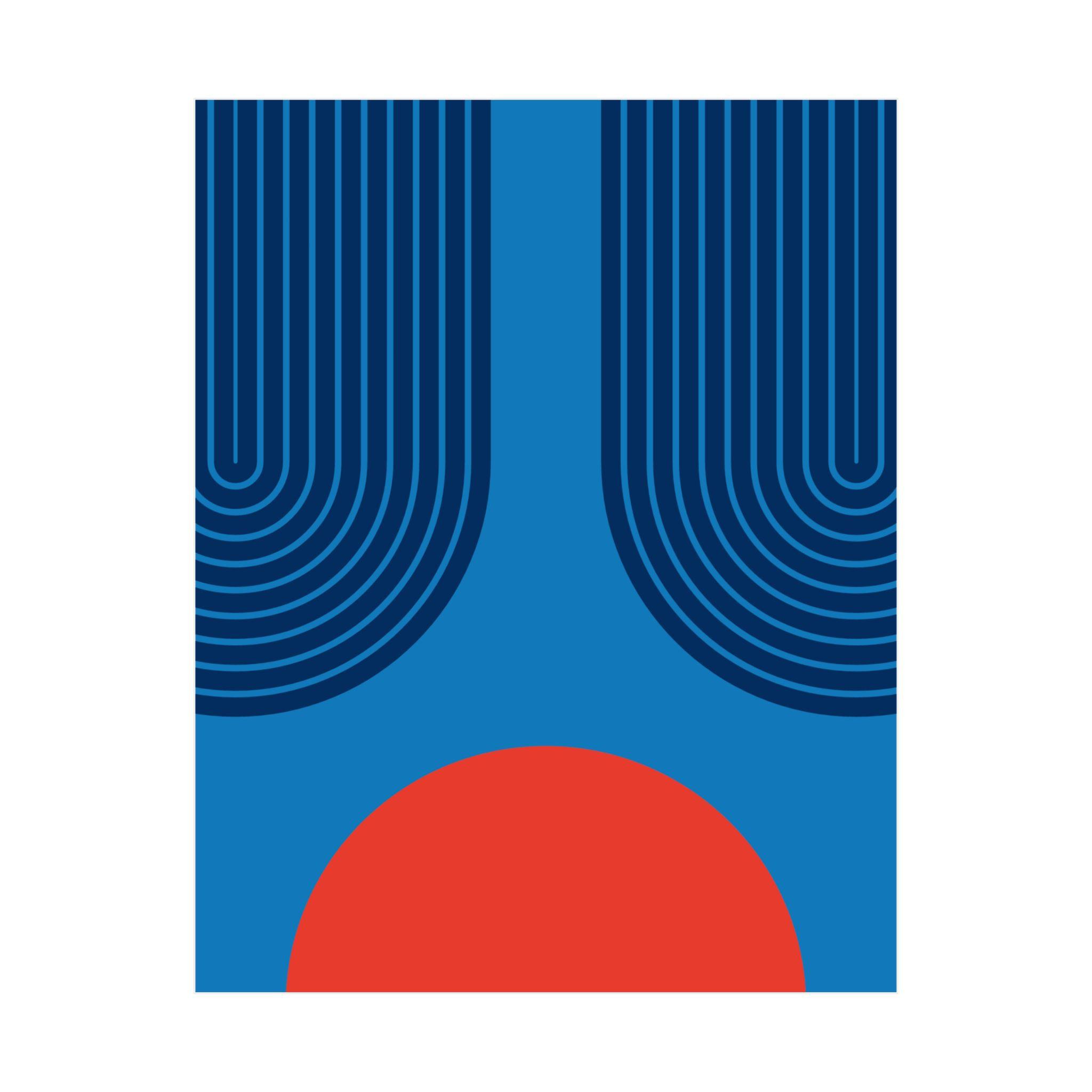 Modern Geometric 11 Matte Poster - Oklahoma City Thunder - Away