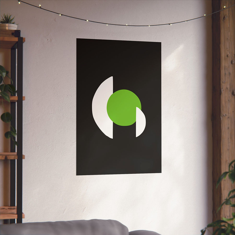 Thumbnail: Modern Geometric 30 Matte Poster - Minnesota Timberwolves - Alt