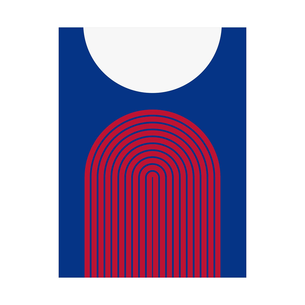 Thumbnail: Geometric 09 Matte Poster - Buffalo Bills - Away