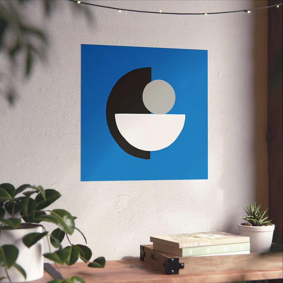 Thumbnail: Geometric 31 Matte Poster - Carolina Panthers - Alt