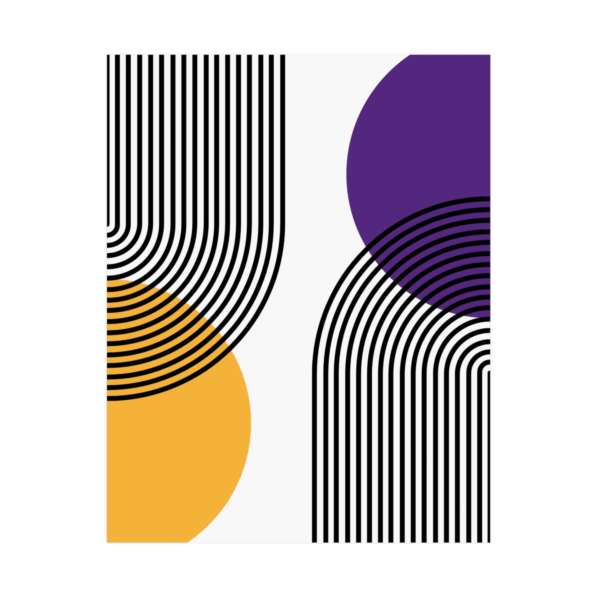 Modern Geometric 25 Matte Poster - Los Angeles Lakers - Home