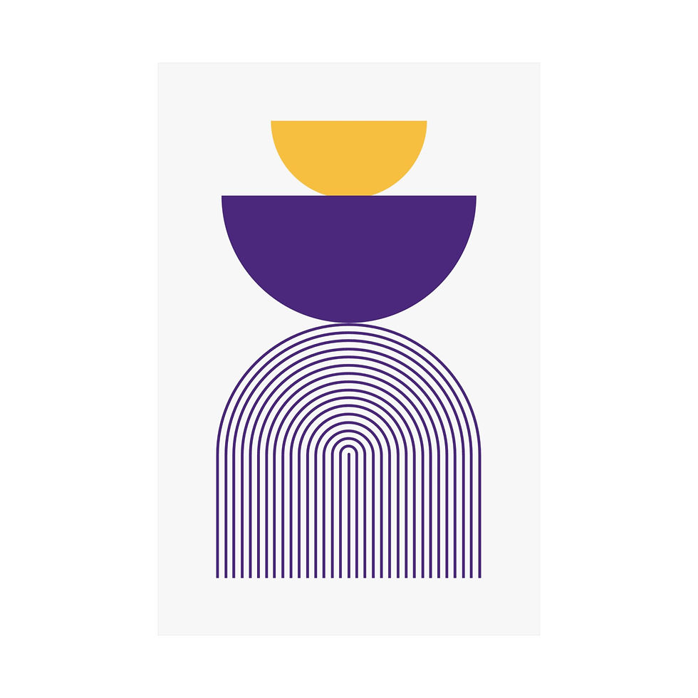 Thumbnail: Modern Geometric 24 Matte Poster - Minnesota Vikings - Home