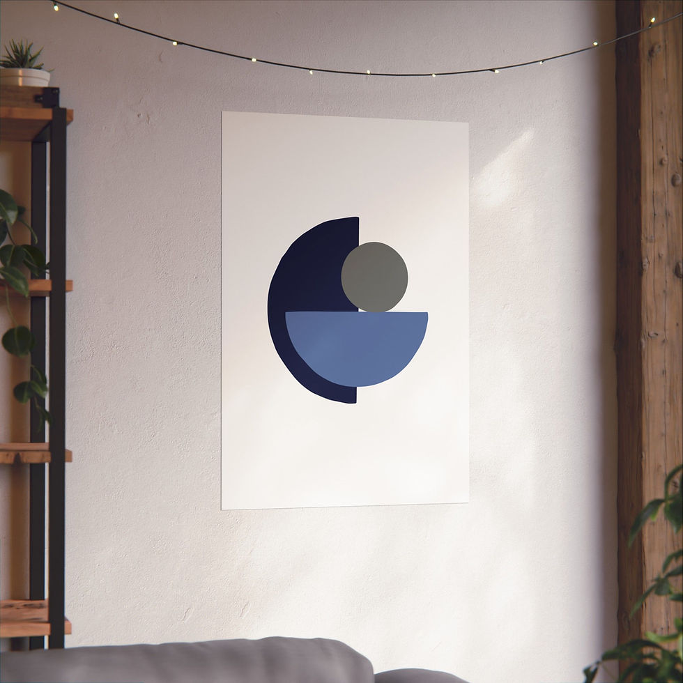 Thumbnail: Modern Geometric 31 Matte Poster - Memphis Grizzlies - Home